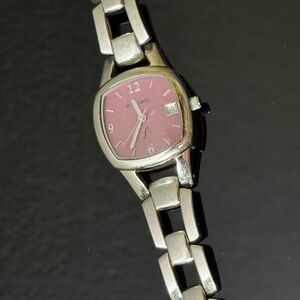 Vintage Fossil Silver and Pink Watch